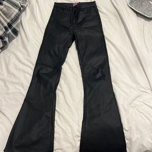 Faux leather pants